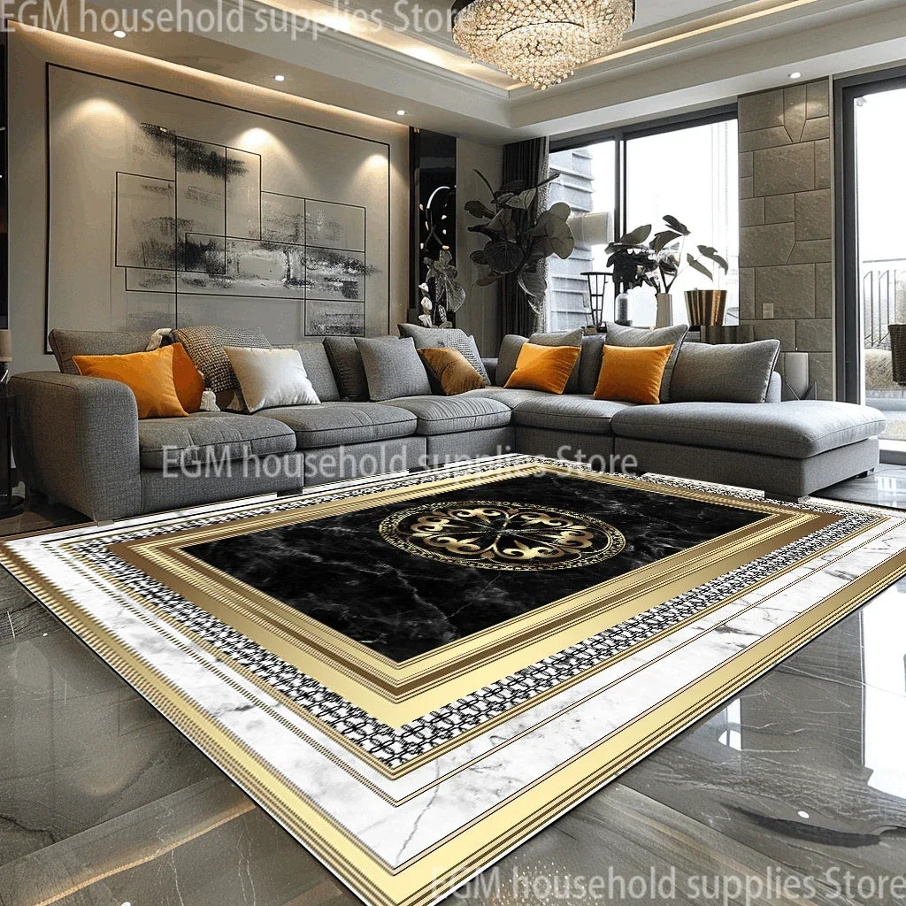 European Style Luxury Rug Non Slip Carpet For Living Room