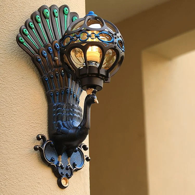 Outdoor Courtyard Pillars Large Entrance Wall Lights Terrace Retro Courtyard Villa Exterior Wall Balcony Outdoor Courtyard Light