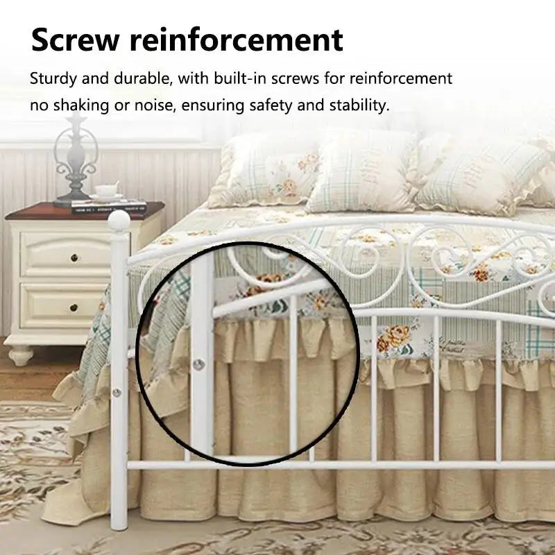 Elegant Simple Metal Bed Frame for Bedroom Guest Room Bedstead Modern Nordic Iron Mattress Pallet 1/1.5m Home Durable Bed Bases