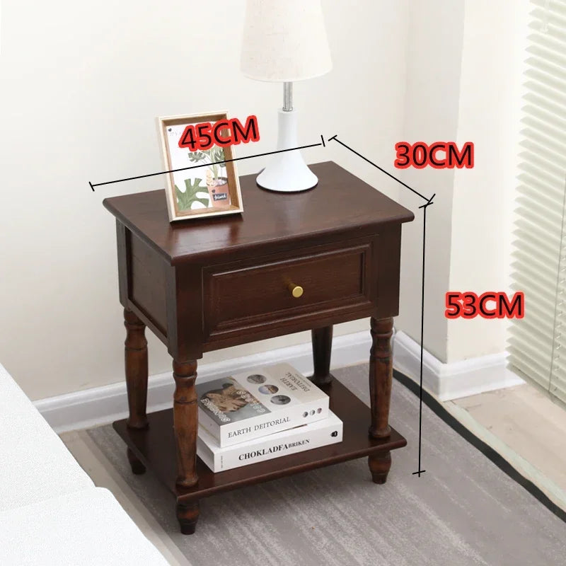 Accent Save Space Night Table American Style Storage Trendy Luxury Nightstand Drawers Organizer Mesa De Noche Trendy Furniture