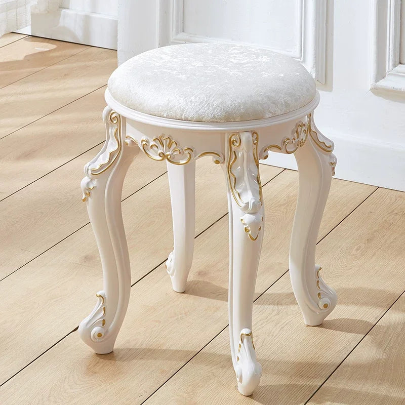 Multi Purpose Upholstered Vanity Stool with Cushion Bedroom Piano Bench