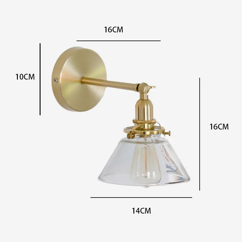Ceropegia Retro Nordic Bathroom Wall Lamp Glass Mirror