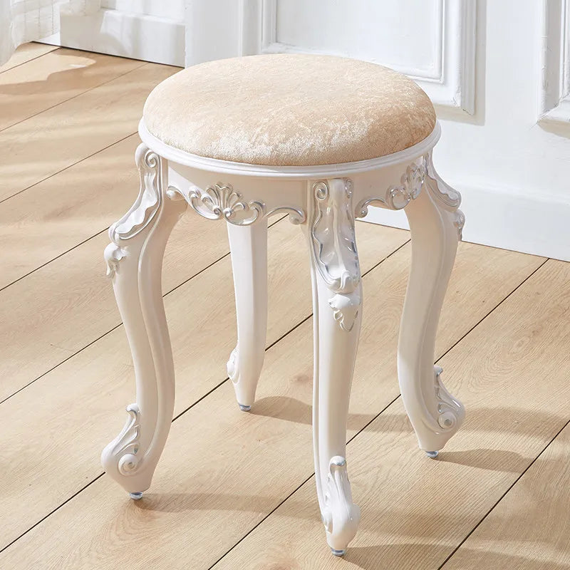 Multi Purpose Upholstered Vanity Stool with Cushion Bedroom Piano Bench