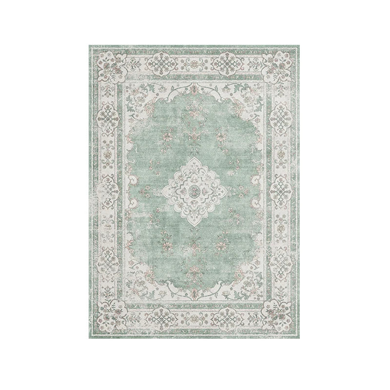 American Retro Plush Living Room Rug Soft Bedroom Carpet Washable