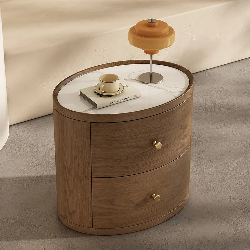 Dutrieux Modern Bedside Table With Drawers Minimalist Nightstand