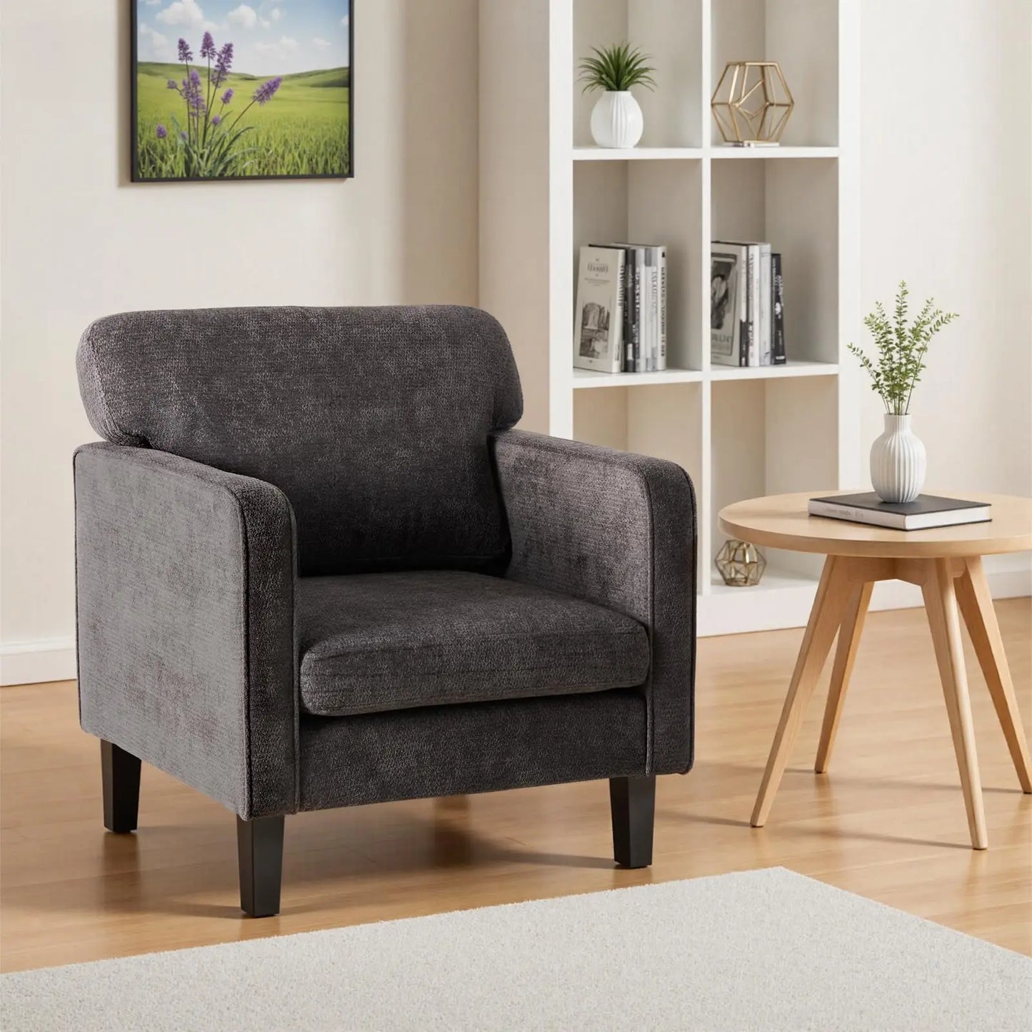 JHK Modern Accent Chair With Armrest And Backrest Support