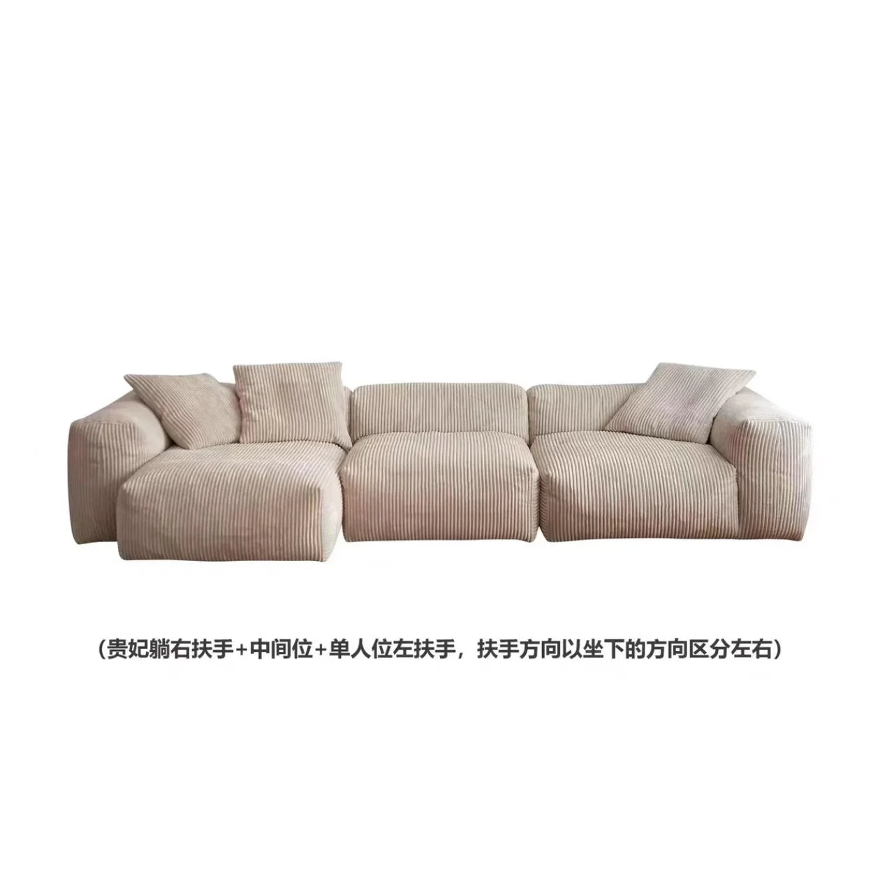 MDNG Elasticas Relax Luxury 3-Seater Sofa Sectional