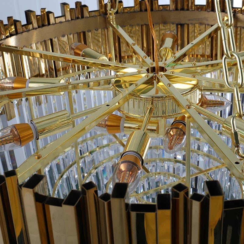 Jiankexing Modern Crystal LED Chandelier For Living Room Dining Bedroom