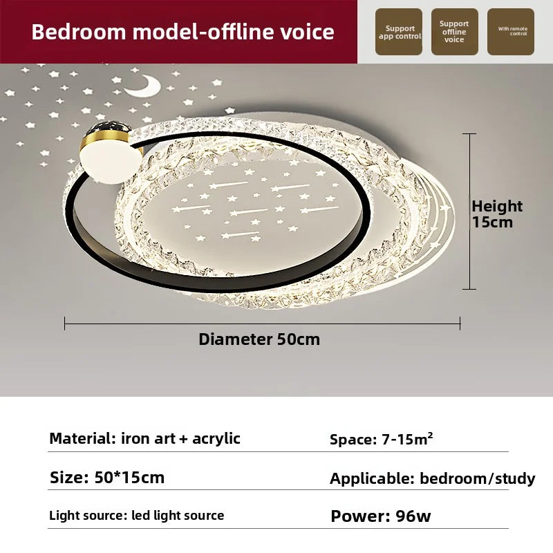 Brushed Stainless Ceiling Lamp For Living Room Foyer And Study