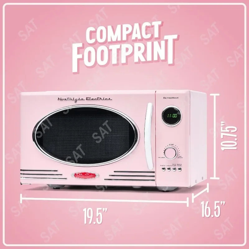 Retro Countertop Microwave Oven 800W With 12 Settings