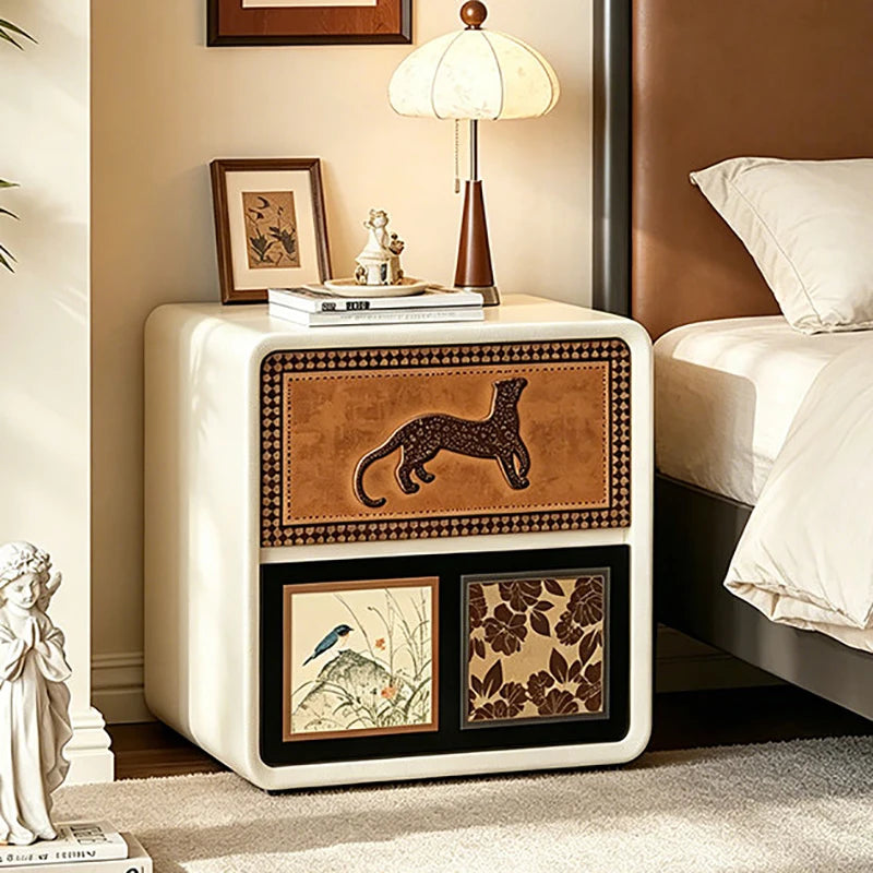 YQXH Modern Bedside Nightstand With Drawer For Bedroom Storage