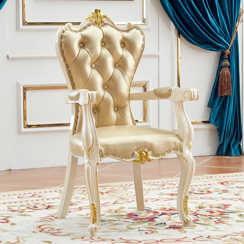 DUTRIEUX European Solid Wood Dining Chair Princess Lazy Throne