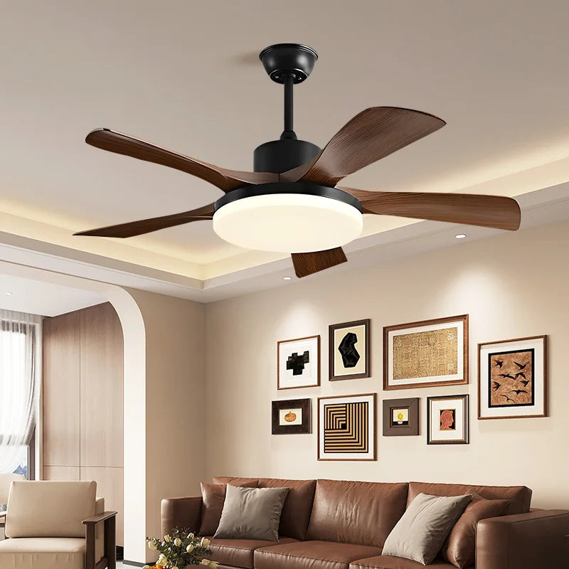 Nordic Retro Bedroom Living Room Dining Room Bedroom Electric Fan Ceiling Fan Lighting Fixtures Electric Fan Strong Wind Force