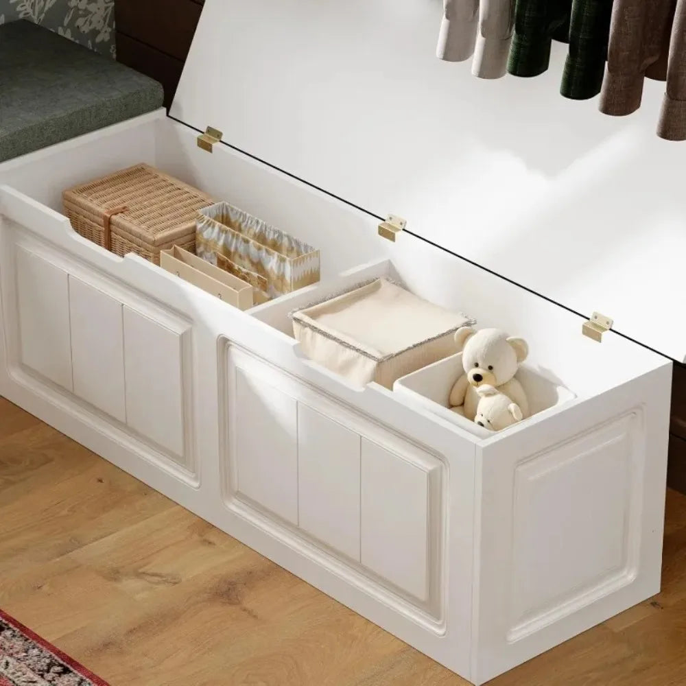 L Shape Storage Bench, Kitchen Breakfast Nook Bench, Backless Corner Bench Nook with Storage, Shoe Benches