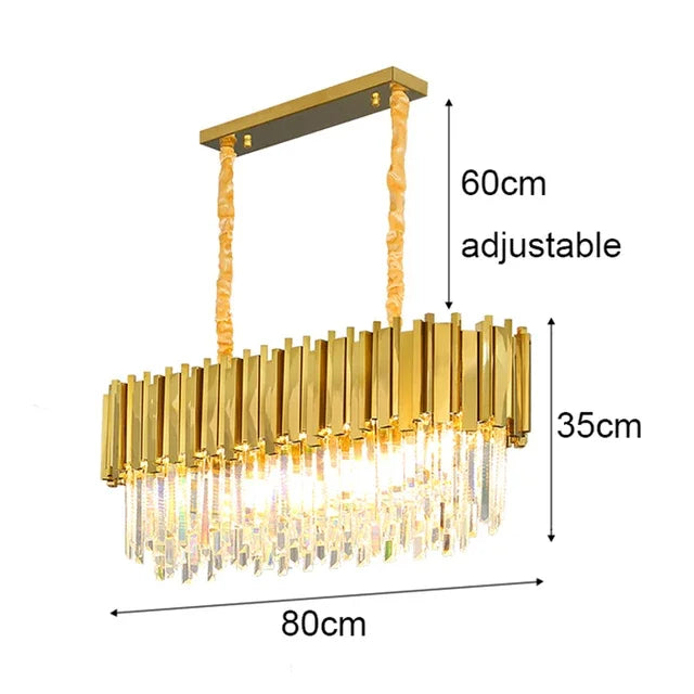Jiankexing Modern Crystal LED Chandelier For Living Room Dining Bedroom