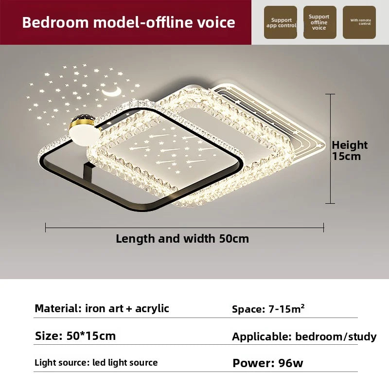 Brushed Stainless Ceiling Lamp For Living Room Foyer And Study