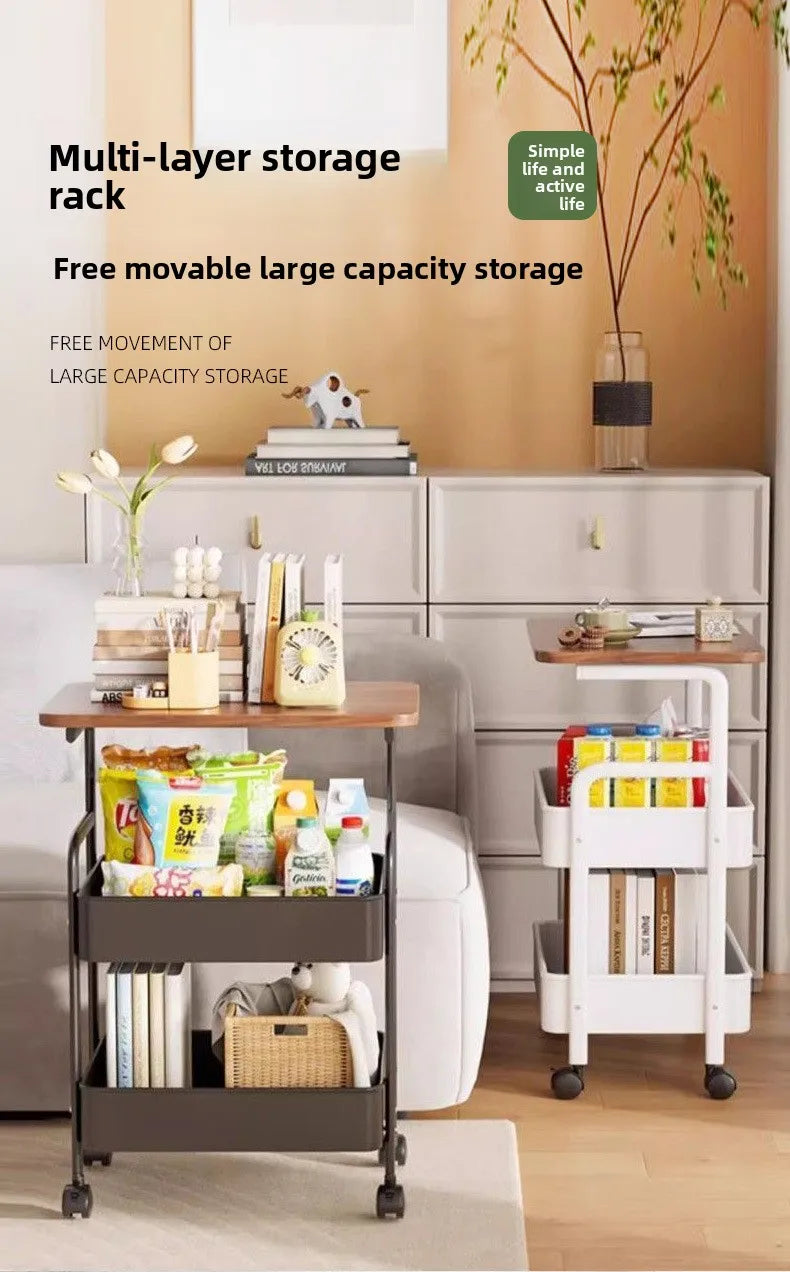 Heavy Duty Steel Rolling Storage Cart With Locking Wheels