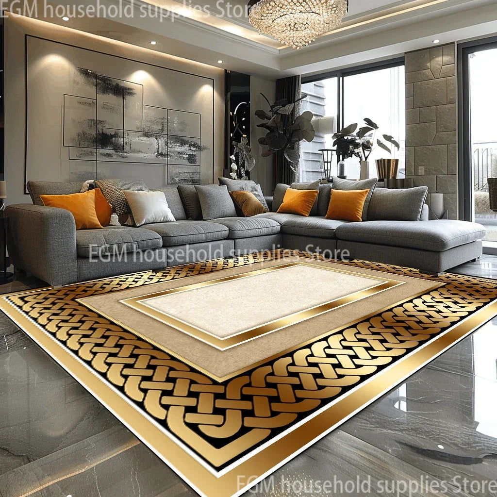 European Style Luxury Rug Non Slip Carpet For Living Room