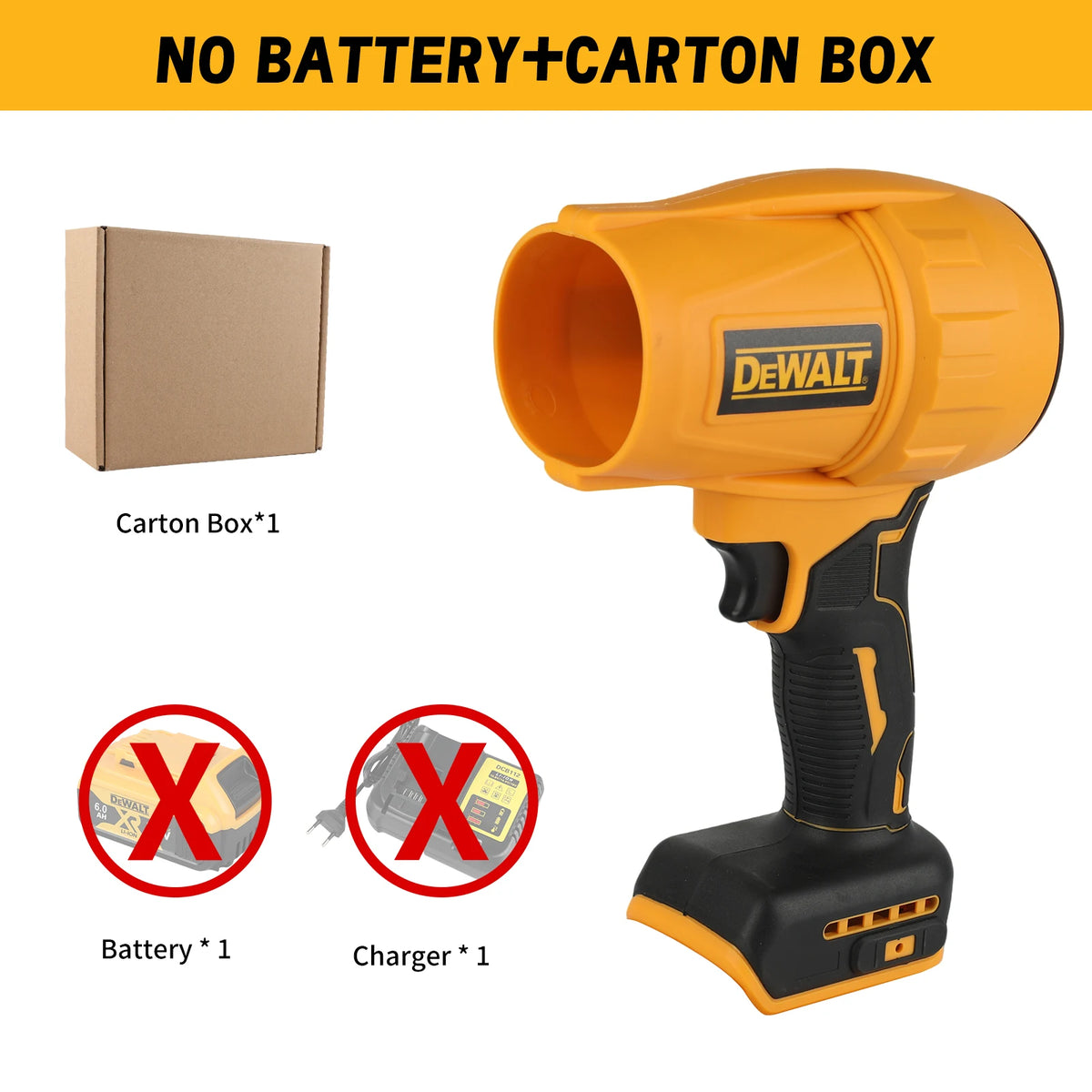 DEWALT D317 20V Cordless Leaf Blower - High-Speed Handheld Jet Fan Air Blower for Patio Cleaning & Dust Blowing, Tool Only