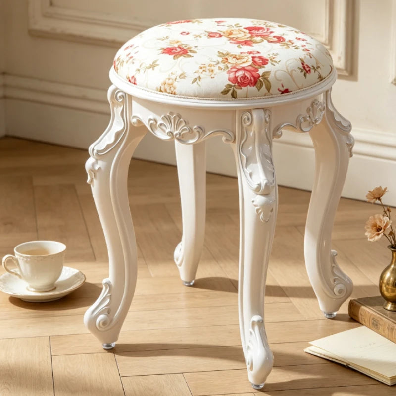Multi Purpose Upholstered Vanity Stool with Cushion Bedroom Piano Bench