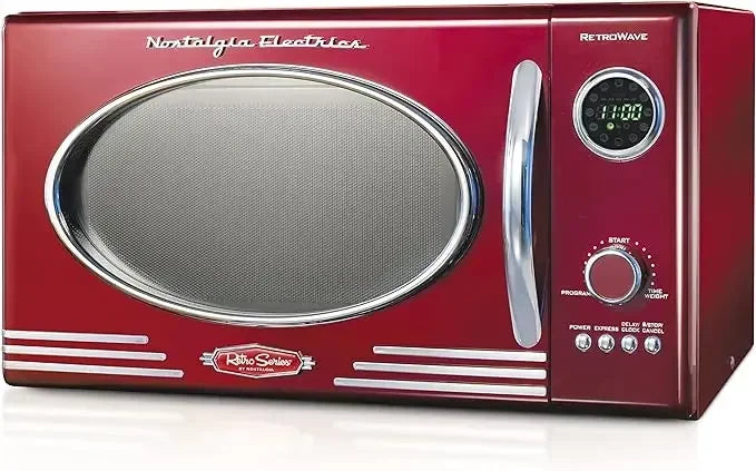 Retro Countertop Microwave Oven 800W With 12 Settings