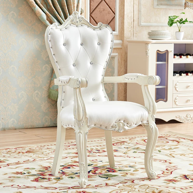 DUTRIEUX European Solid Wood Dining Chair Princess Lazy Throne