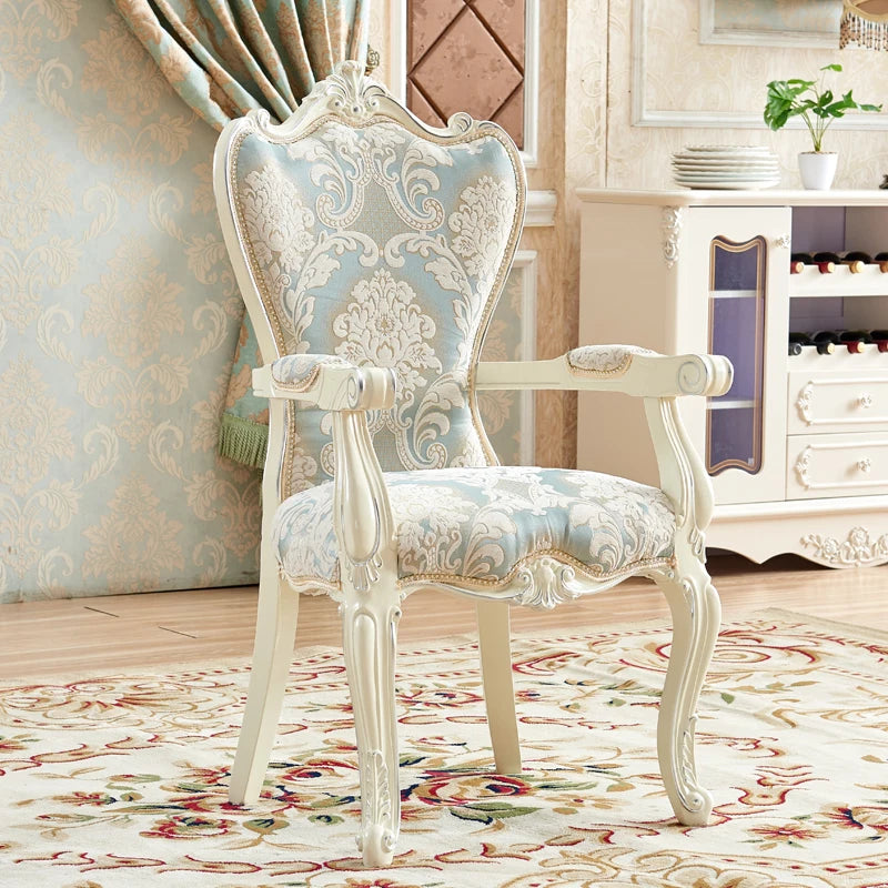 DUTRIEUX European Solid Wood Dining Chair Princess Lazy Throne