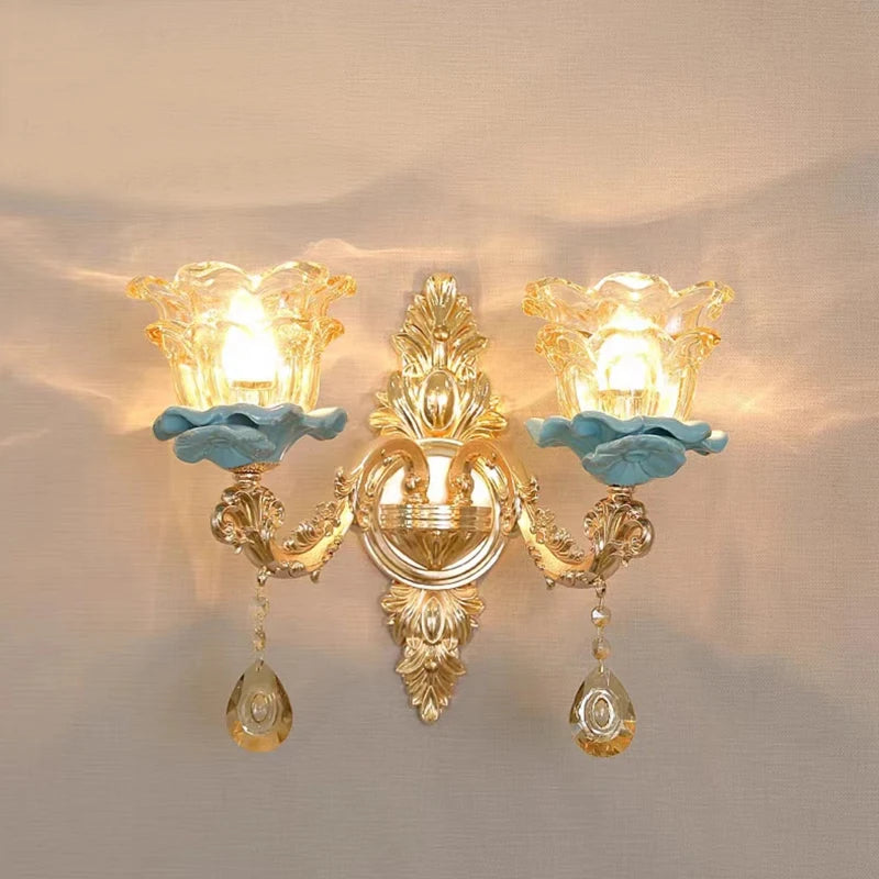 Fei Guang Lighting Ceramic Chandelier Crystal Glass Fixture