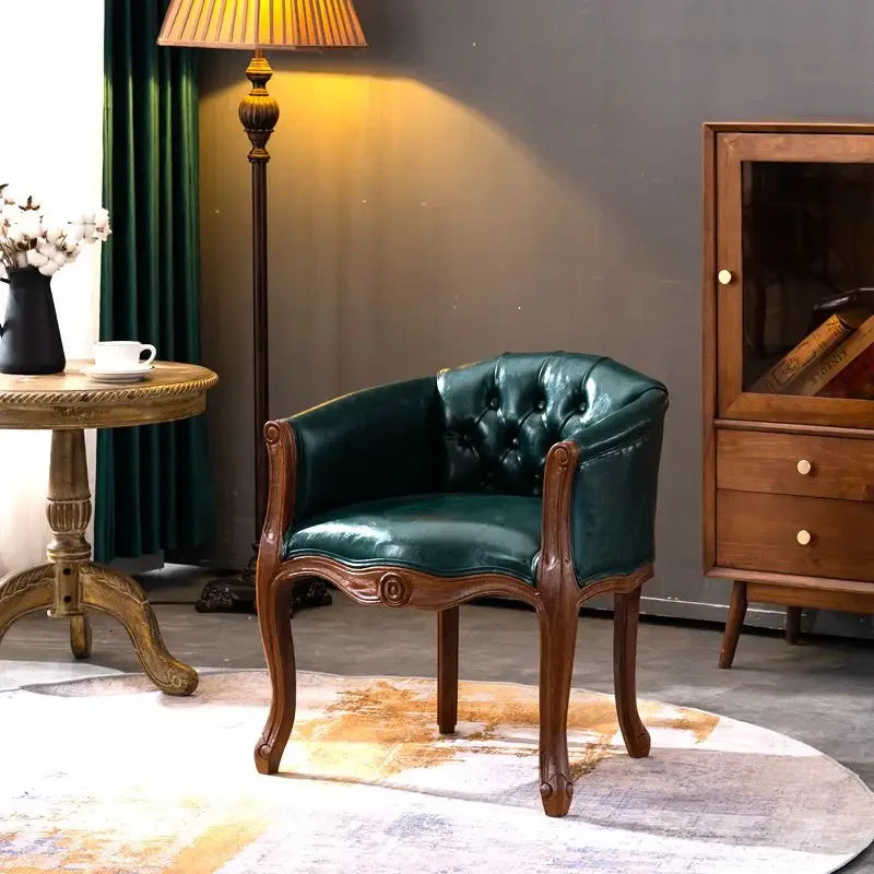 American Style Wooden Study Room Cafe Lounge Chair