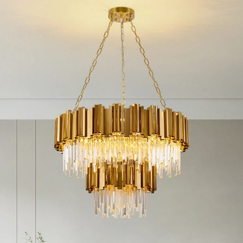 Jiankexing Modern Crystal LED Chandelier For Living Room Dining Bedroom