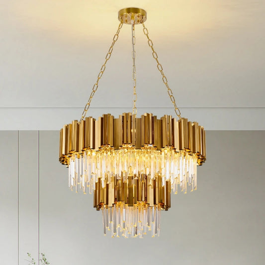 Jiankexing Modern Crystal LED Chandelier For Living Room Dining Bedroom