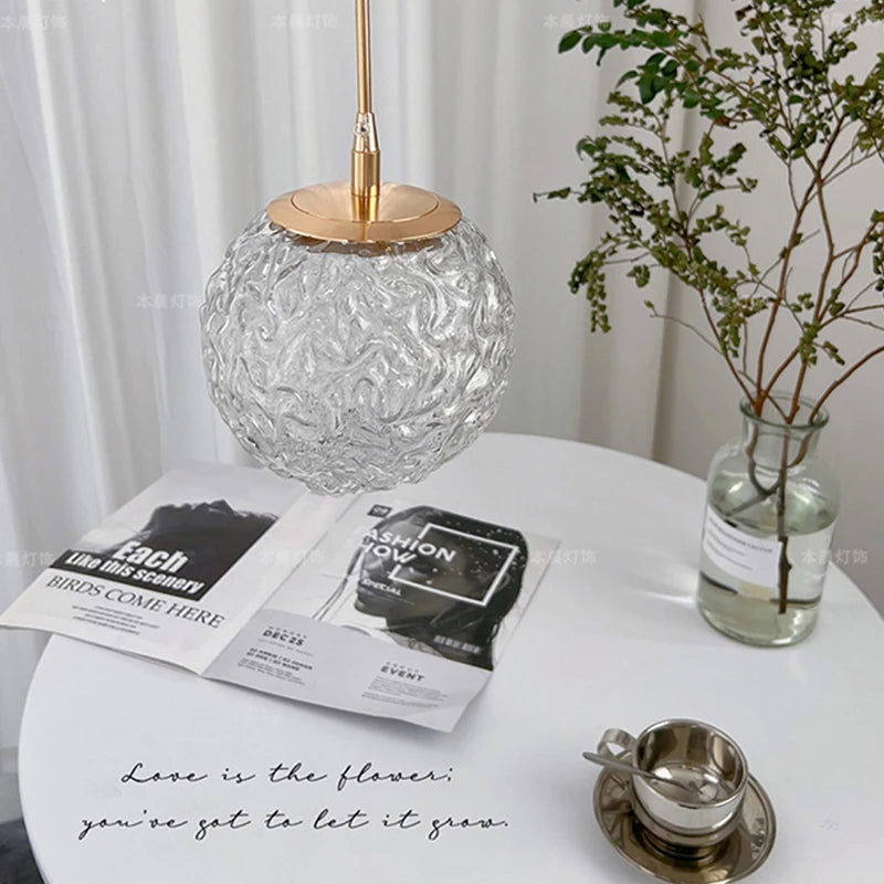 Modern Bedroom Pendant Lamp LED Iron Base for Home and Hotel Hallway