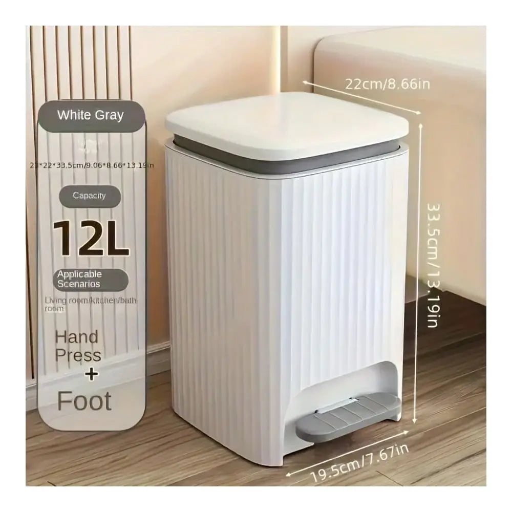 Rustproof Pedal Trash Can For Small Spaces Bathroom Home Office