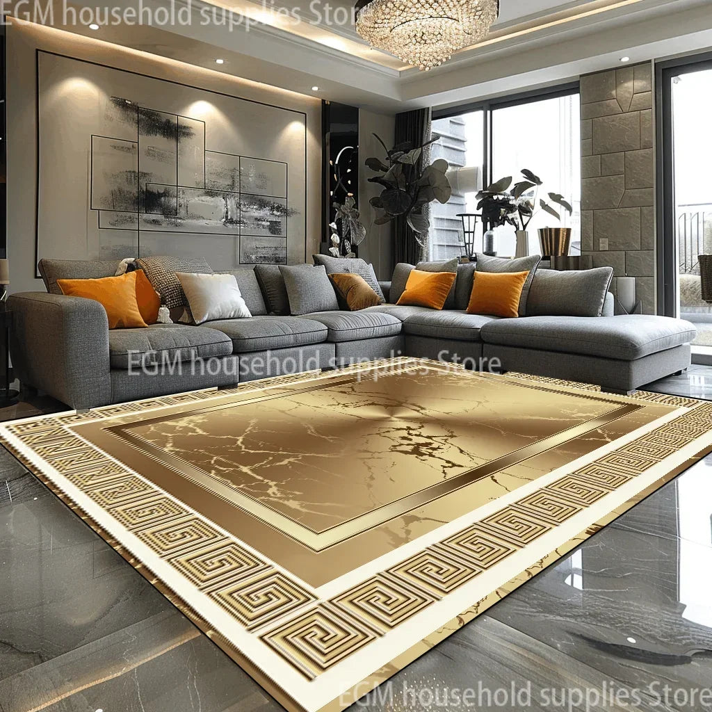 European Style Luxury Rug Non Slip Carpet For Living Room