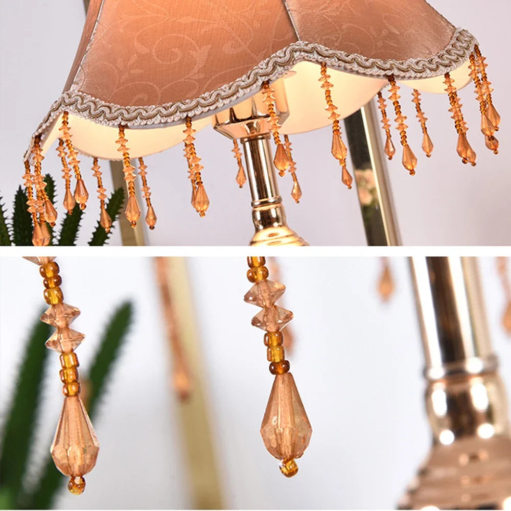 Claeted European Style Table Lamp Touch Bedside Modern Decor Light