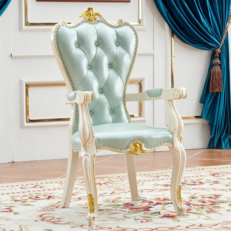 DUTRIEUX European Solid Wood Dining Chair Princess Lazy Throne