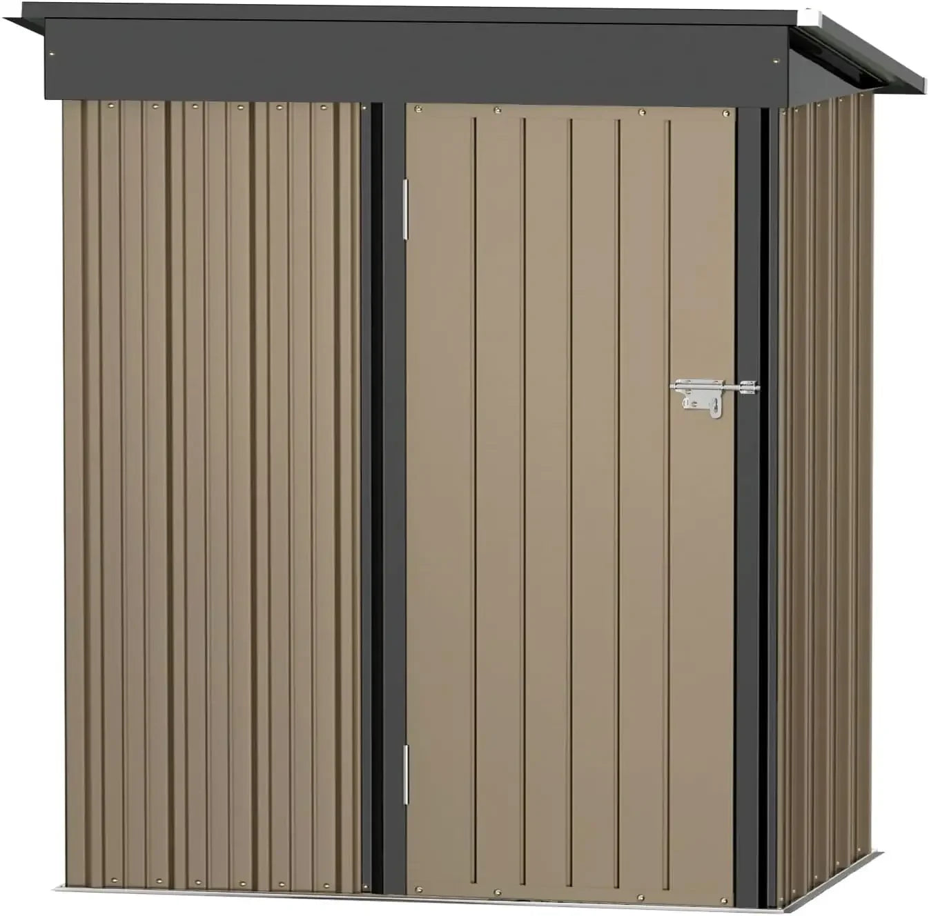 Metal Outdoor Storage Shed With Lockable Door Waterproof Garden Tool Storage