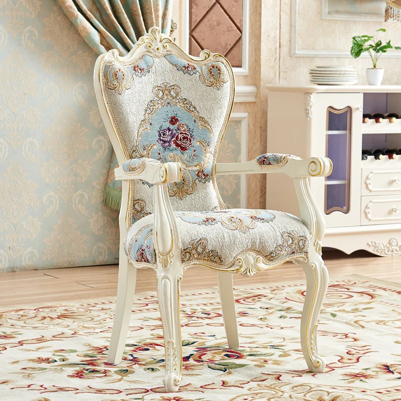 DUTRIEUX European Solid Wood Dining Chair Princess Lazy Throne