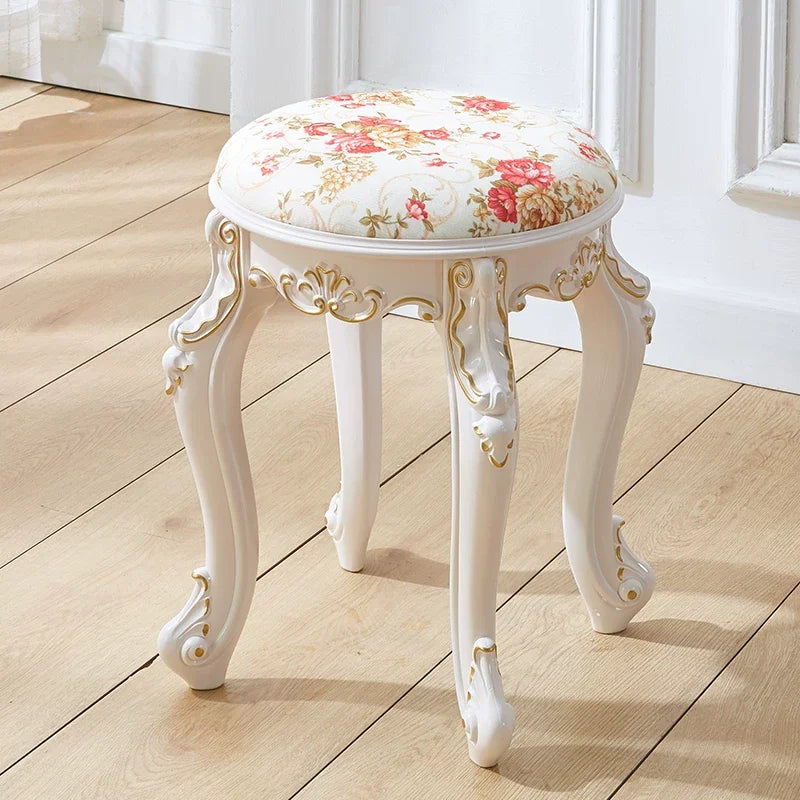 Multi Purpose Upholstered Vanity Stool with Cushion Bedroom Piano Bench