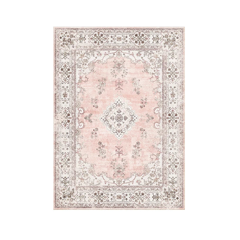 American Retro Plush Living Room Rug Soft Bedroom Carpet Washable