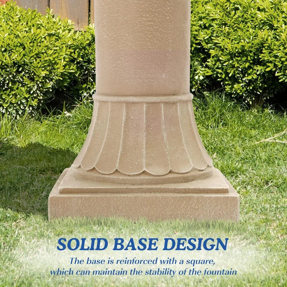 Italian Outdoor Water Fountain For Garden Decor Cascading Resin Floor
