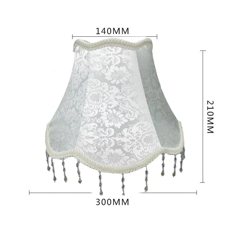 Vintage Floral Lampshade With Bead Trim For Nordic Home Decor