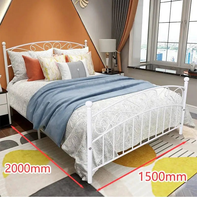 Elegant Simple Metal Bed Frame for Bedroom Guest Room Bedstead Modern Nordic Iron Mattress Pallet 1/1.5m Home Durable Bed Bases