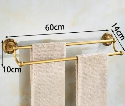 Brass Bath Accessories Set Towel Bar Towel Ring Paper Holder