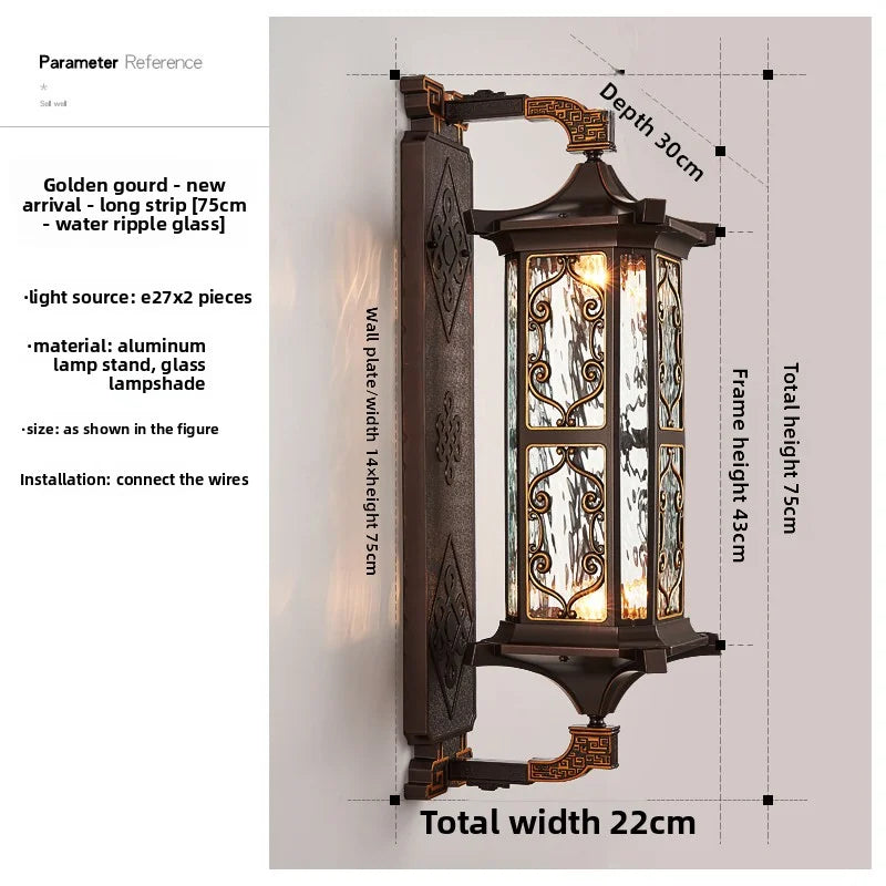 Outdoor Wall Lamps Waterproof Courtyard Led Lamps Garden Villa Entrance-Side Lights Ultra-Bright Outdoor Balcony Exterior Lights