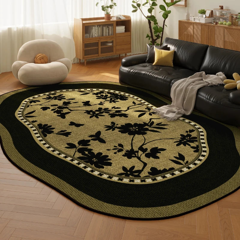 Retro Style Plush Rug For Living Room And Bedroom Decor