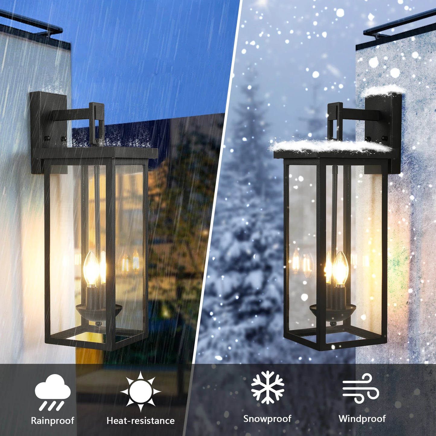 ARLGSITE Outdoor Wall Lantern With Dusk To Dawn Sensor Weatherproof