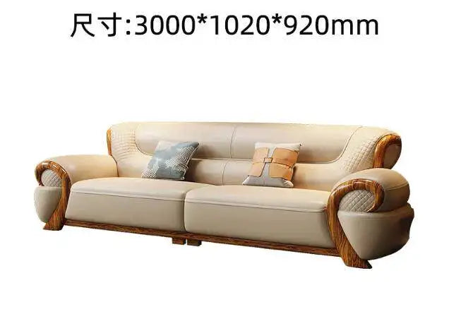 DUTRIEUX Modern Minimalist Leather Accent Armchair for Living Room
