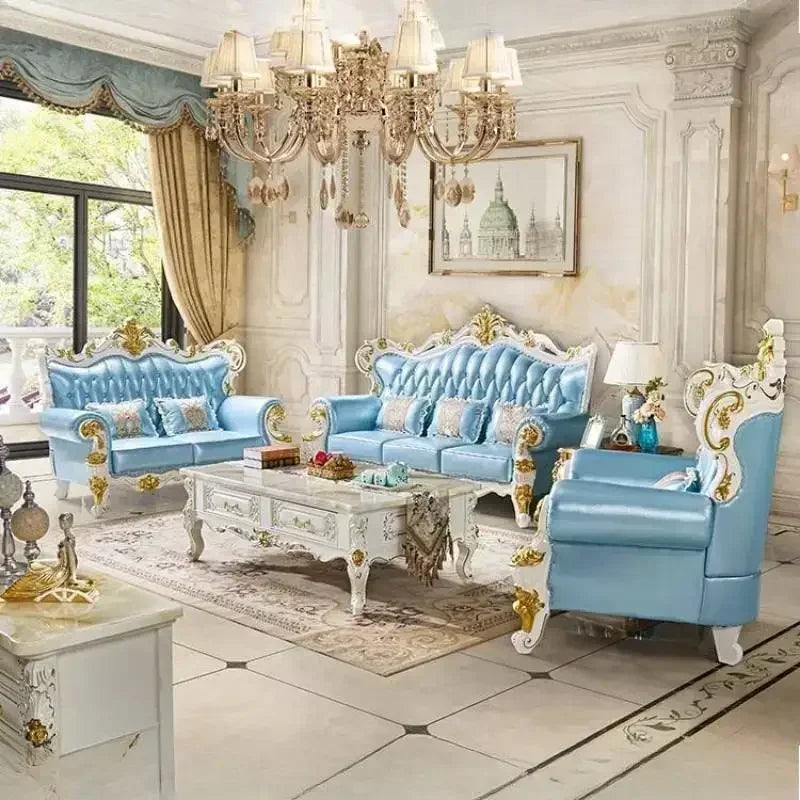 Wood Design Reclining Sofa Set For Modern Nordic Living Room