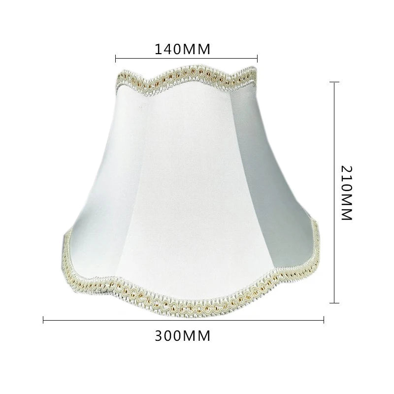 Vintage Floral Lampshade With Bead Trim For Nordic Home Decor